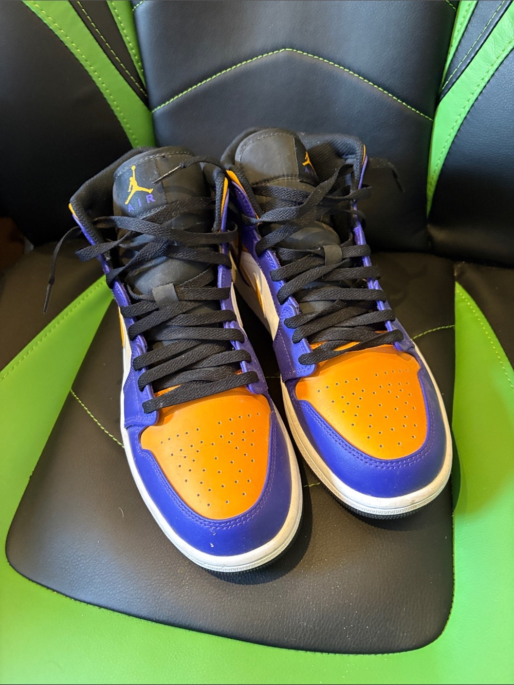 Jordan 1 Mid - Orange and Purple with Black